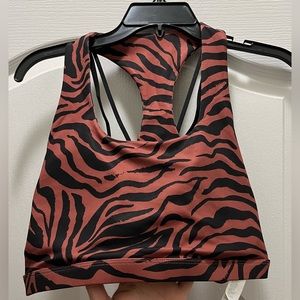 Large, Zebra print, Fabletics Sports bra. Never worn.